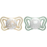 Chicco Physio Light Physio Forma Night пустушка 2-6 m Gold/Green 2 кс