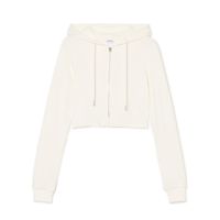 Cropp - Kratek pulover s kapuco - bela