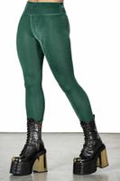 KILLSTAR - Damenleggings - Hematite - Dunkelgrün S