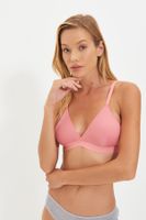 Trendyol Dried Rose Polyamide Triangle Capless Bralette Bra