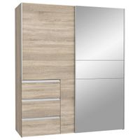 Carryhome ŠAT. SKRIŇA S POSUV. DVERAMI, dub sonoma, 170/200/61 cm