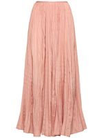 Viscose Blend Plissé Sarong Skirt