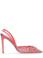 105mm Embellished Lace Slingback Pumps