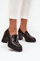 Damskie buty na wysokim obcasie ze skóry ekologicznej