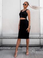 Černý dvoudílný komplet STILL s vázáním