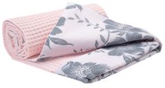 Medi Partners Blanket 75x100 cotton + cotton Waffle – Berry + light pink Waffle