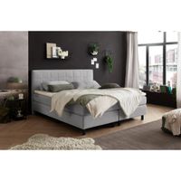 MID.YOU AMERICKÁ POSTEL, 180/200 cm, světle šedá