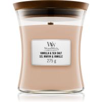 Woodwick Vanilla & Sea Salt świeczka zapachowa z drewnianym knotem 275 g