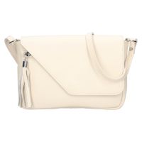 Női bőr crossbody kézitáska Italia Kalia - bézs