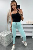 Ribbed leggings mint