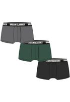 Boxer shorts 3-pack gray+dark green+black