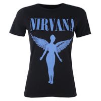 Metal T-Shirt Frauen Nirvana - Angelic Blue Mono - ROCK OFF - NIRVTS82LB S