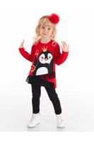 Denokids Penguin Lace Girl Tunic Leggings Set