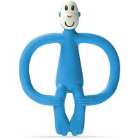 Matchstick Monkey Monkey Teether grickalica za bebe sa četkicom 2 u 1 Blue 1 kom