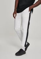 Side Striped Crinkle Track Pants wht/blk