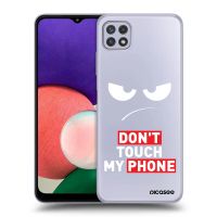 Silikónový prehľadný obal pre Samsung Galaxy A22 A226B 5G - Angry Eyes - Transparent