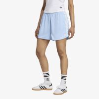 adidas Originals Satin Shorts Ruffle 3-Stripes Clear Sky/ Grey Three XL