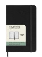 Moleskine Plánovací zápisník 2025 černý S, tvrdý