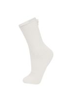 DEFACTO Women's 3D Cotton Long Socks