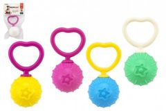 Hrkálka gule retro plast 18cm priemer 5cm mix farieb v sáčku 0m+