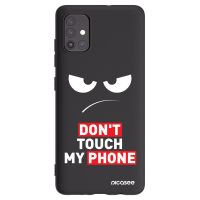 Silikónový čierny obal pre Samsung Galaxy A51 A515F - Angry Eyes - Transparent