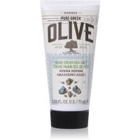 Korres Pure Greek Olive & Sea Salt feuchtigkeitsspendende Creme für die Hände mit Meersalz 75 ml