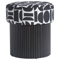 MID.YOU TABURET, textil, kompozitní dřevo, 40/43/40 cm