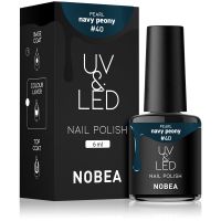 NOBEA UV & LED Nail Polish τζελ βερνίκι νυχιών με τη χρήση των UV/LED λαμπτήρων λαμπερός απόχρωση Navy peon #40 6 μλ