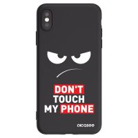 Silikónový čierny obal pre Apple iPhone XS Max - Angry Eyes - Transparent