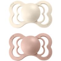 BIBS Supreme Silicone Size 1: 0+ months duda Ivory / Blush 2 kos