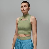 Jordan Sport Wmns Crop Top Oil Green - Dámske - Tričko Jordan - Zelené - DZ3234-386 - Veľkosť: S
