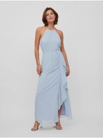 Light blue women's maxi dress with slit VILA Milina