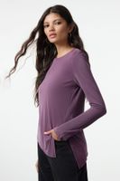 Trendyol Plum 100% Modal Boat Neck Regular/Normal Pattern Knitted Blouse