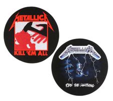Grammophonmatte (Set mit 2 Stück) METALLICA - KILL EM ALL - RIDE THE LIGHTENING - RAZAMATAZ