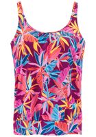 BUFFALO Tankini top  azur / narančasto žuta / ljubičasto crvena / ciglasto crvena