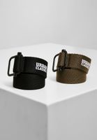 Industrial Canvas Belt 2-Pack Black/Olive