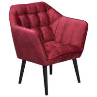 MID.YOU KOKTAILOVÉ KRESLO, textil, kompozitné drevo, vínovočervená