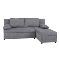 P & B ROHOVÁ SEDAČKA, textil, sivá