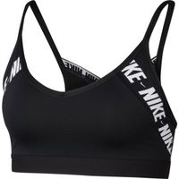 Nike INDY LOGO BRA Дамско спортно бюстие, черно, размер