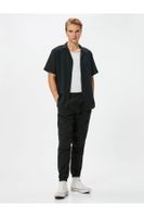 Koton Jogger Trousers with Lace Waist, Relaxed Cut and Pocket