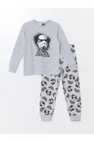 LC Waikiki Lcw Crew Neck Star Wars Printed Long Sleeve Boy Pajamas Set