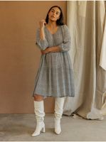 Light grey women's patterned dress Fransa - Women's