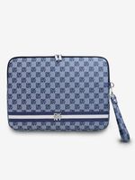 DKNY PU Leather Checkered Pattern and Stripe Notebook 13/14 Blue" Etui ljubičasta