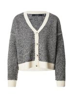 VERO MODA Kardigan 'VMFELIZE'  ecru/prljavo bijela / crna