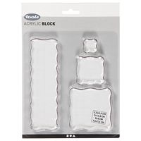 Akrylový blok na silikonové razítka (akrylové razítkové podložky)