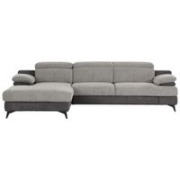 Livetastic ROHOVÁ SEDAČKA, textil, světle šedá, tmavě šedá