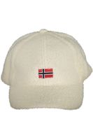 Beżowa czapka z norweską flagą