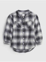 Černá holčičí košile oversized flannel shirt