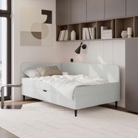 P & B AMERICKÁ POSTEĽ, 90/200 cm, sivá