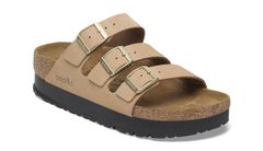 Birkenstock Florida III PAP Flex Platform Nubuk Leather Narrow Fit Femei - Sandale Birkenstock - Maro - 1029760-3.5 - Size: 3.5